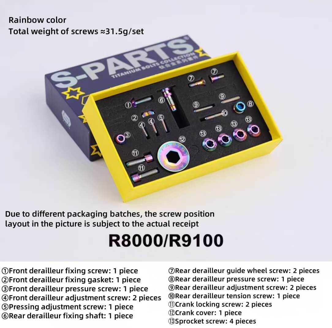 Titanium Alloy Gear Shift Screw Set For R8000 Shimano Road Series