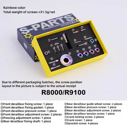 Titanium Alloy Gear Shift Screw Set For R8000 Shimano Road Series