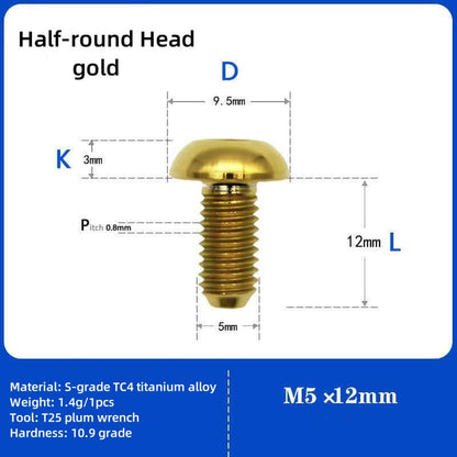 M5 Titanium Universal Bottle Cage Screws