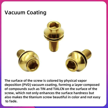 M5 Titanium Universal Bottle Cage Screws
