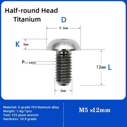 M5 Titanium Universal Bottle Cage Screws